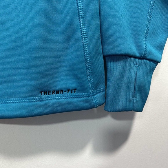 NIKE Therma Fit Size Small Hoodie Pullover Sweater Swoosh Logo Teal Pink Womens - Picture 6 of 6